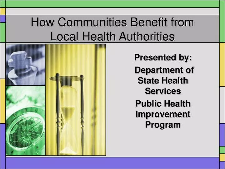 how communities benefit from local health authorities