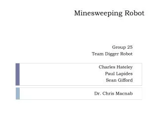 Minesweeping Robot
