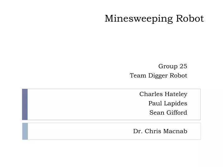minesweeping robot