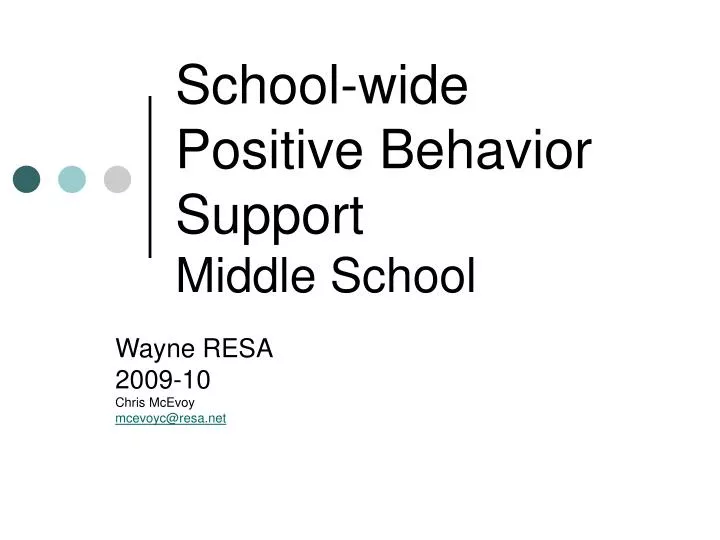 school wide positive behavior support middle school