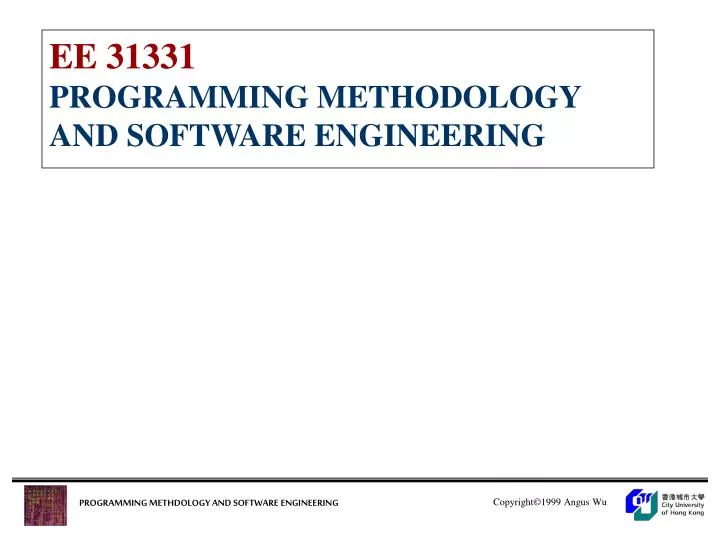 ee 31331 programming methodology and software engineering