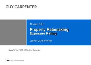 Property Ratemaking Exposure Rating