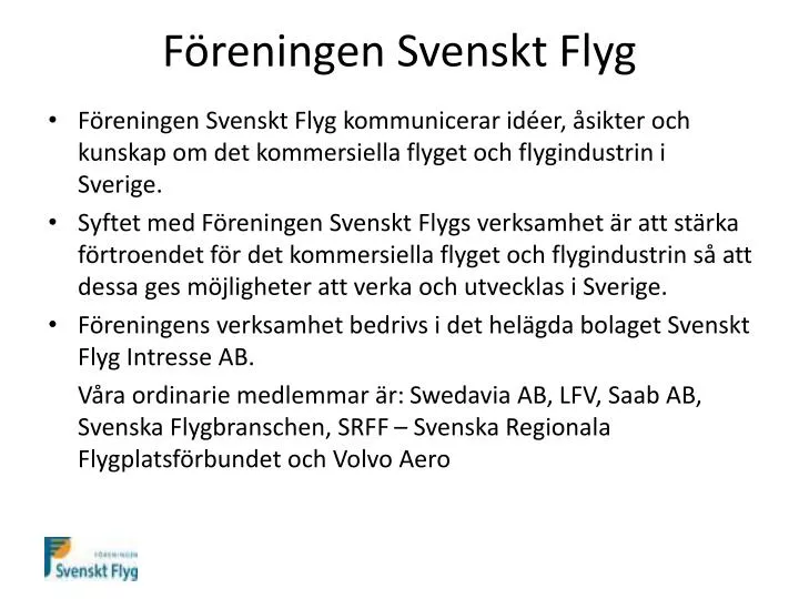 f reningen svenskt flyg