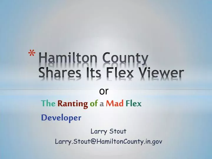 hamilton county shares its flex viewer