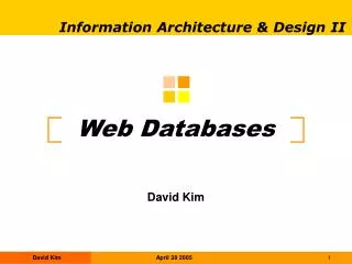 Web Databases