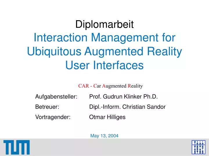 diplomarbeit interaction management for ubiquitous augmented reality user interfaces