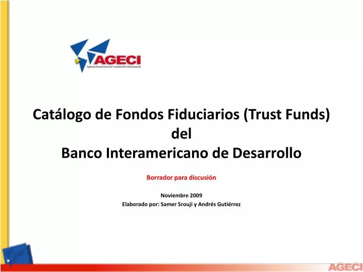 cat logo de fondos fiduciarios trust funds del banco interamericano de desarrollo