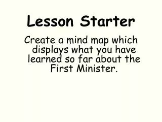 Lesson Starter