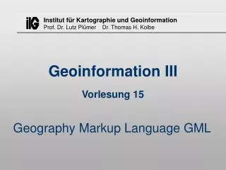 geoinformation iii