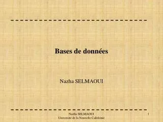 bases de donn es