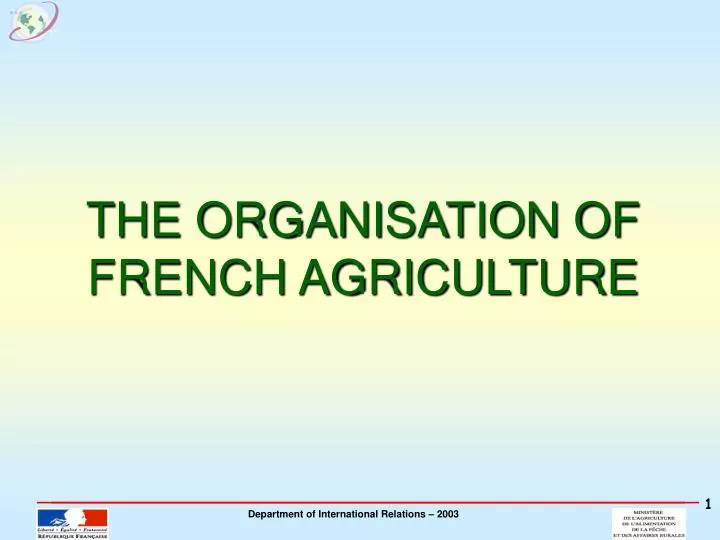 the organisation of french agriculture