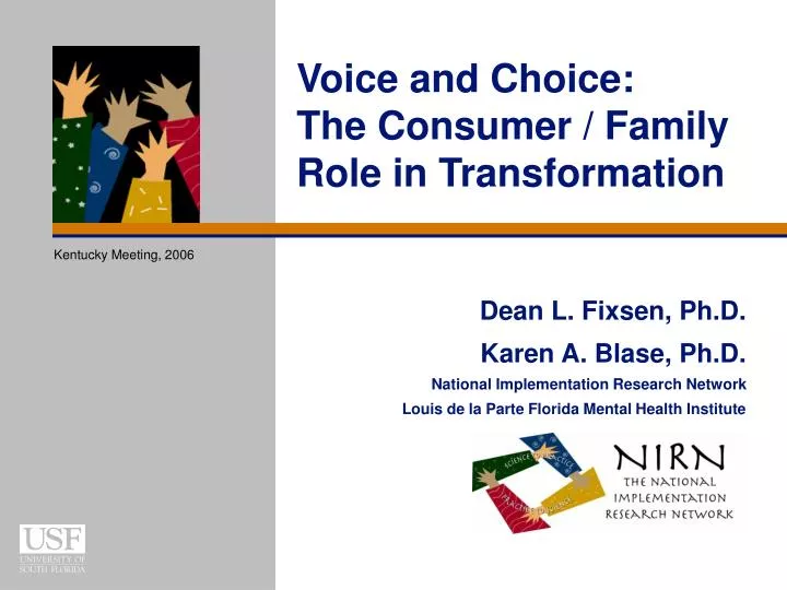 voice and choice the consumer family role in transformation