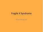 Fragile X Syndrome - slide 1