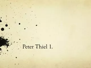 Peter Thiel 1.