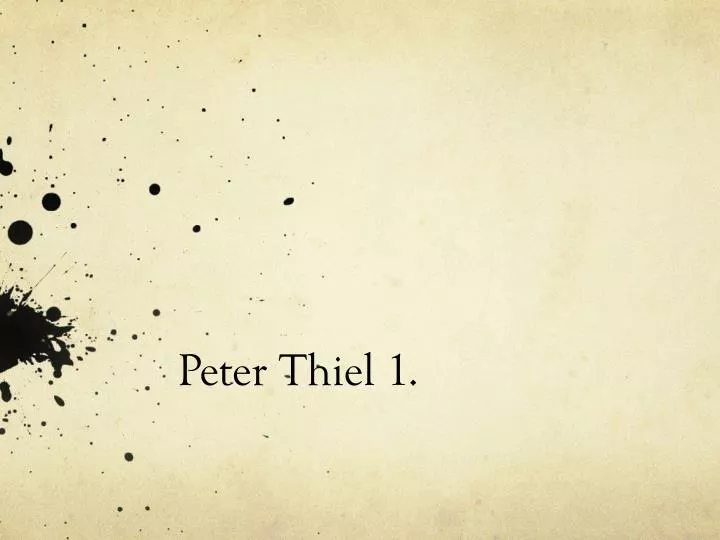 peter thiel 1