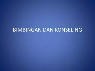 PPT - Bimbingan Dan Konseling PowerPoint Presentation, Free Download ...