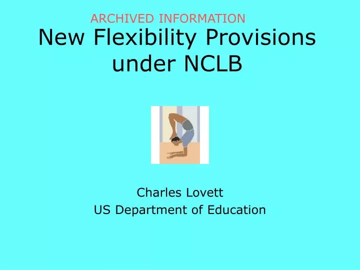new flexibility provisions under nclb