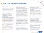 CSA 2010 Driver information - slide 1