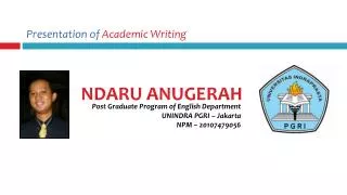 Presentation of Academic Writing