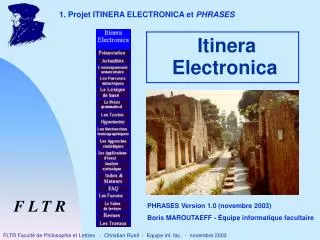 itinera electronica