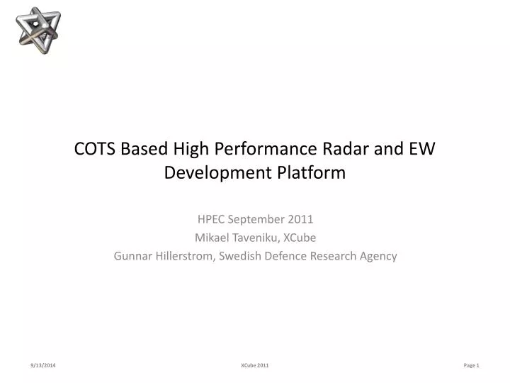 cots based high performance radar and ew development platform