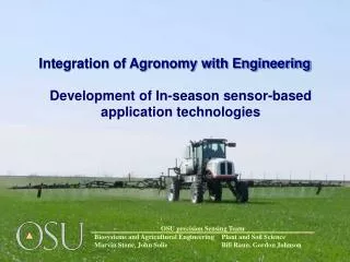 Integration of Agronomy with Engineering
