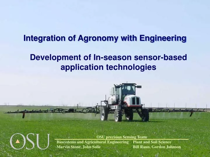 integration of agronomy with engineering