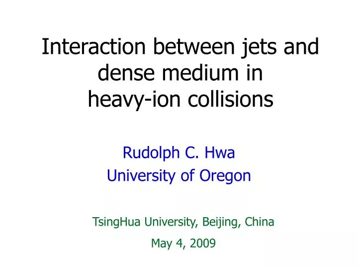 interaction between jets and dense medium in heavy ion collisions
