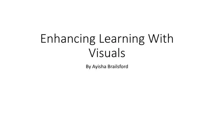 enhancing learning with visuals