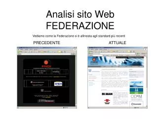 analisi sito web federazione