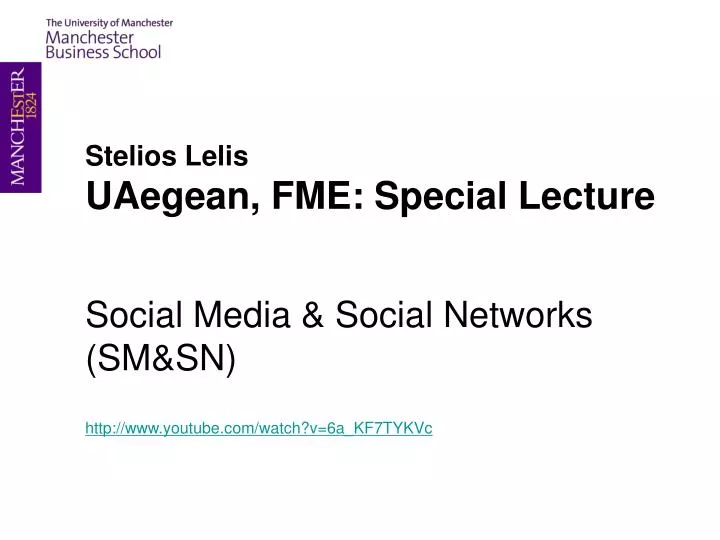 stelios lelis uaegean fme special lecture