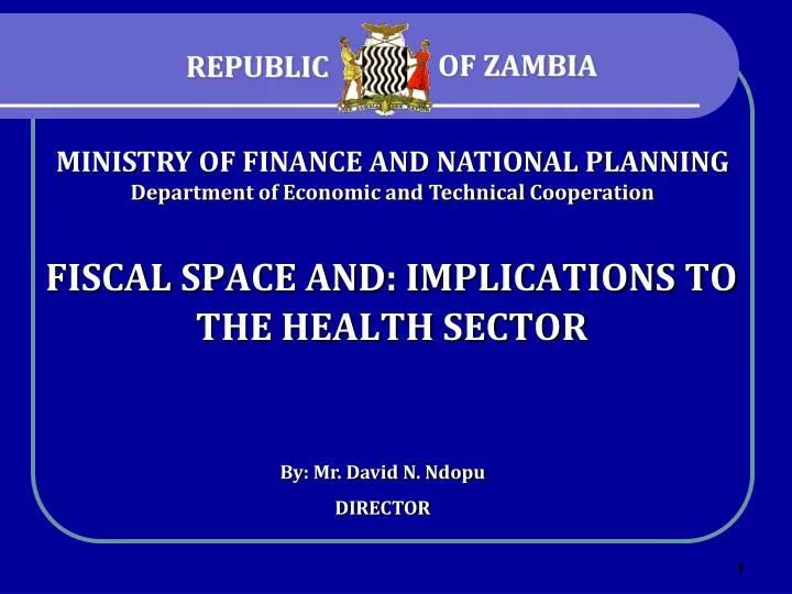 fiscal space and implications to the health sector