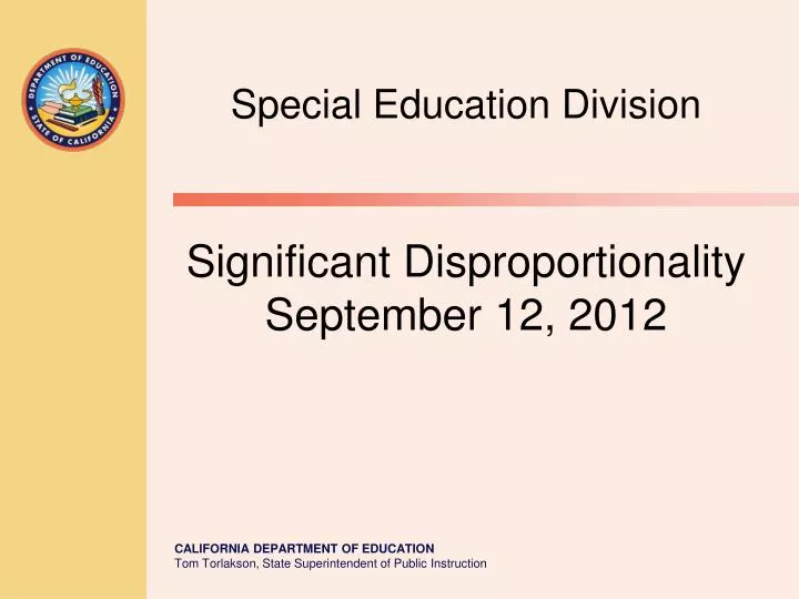 special education division significant disproportionality september 12 2012