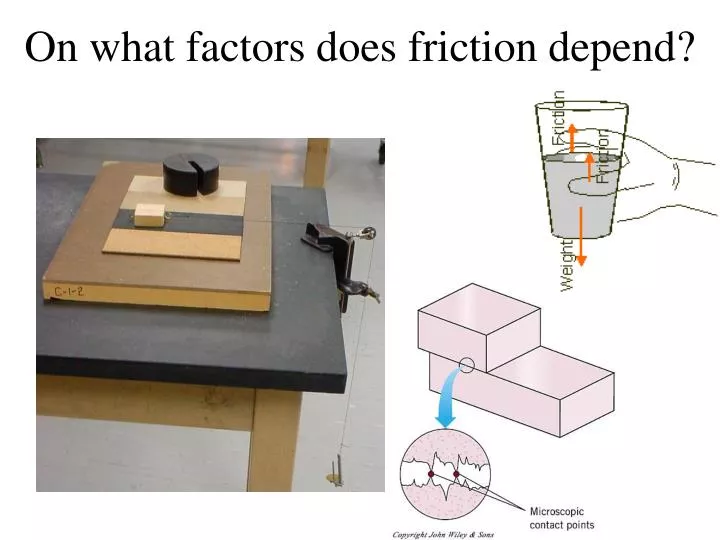 on what factors does friction depend