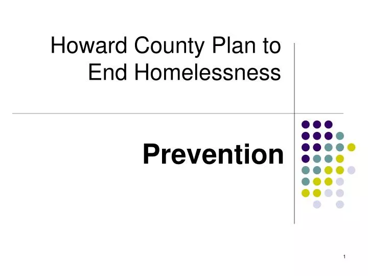 howard county plan to end homelessness