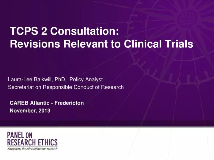 tcps 2 consultation revisions relevant to clinical trials