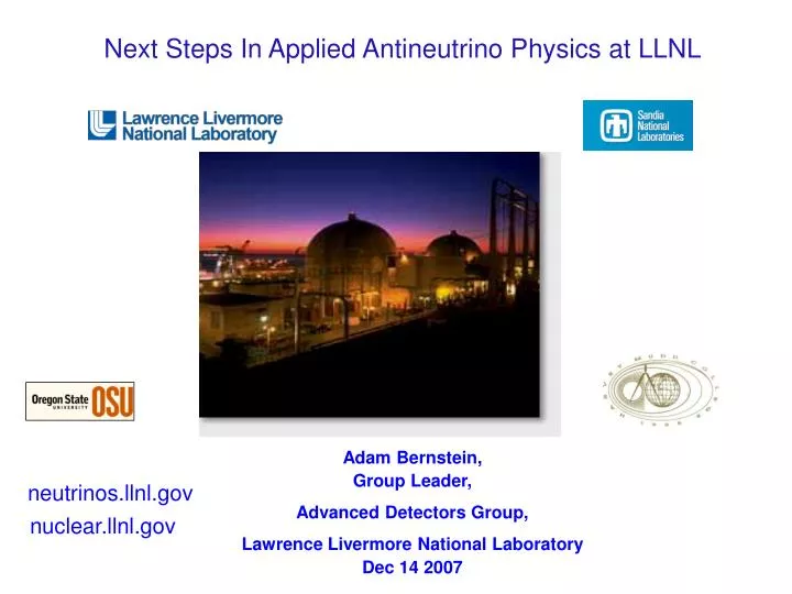 next steps in applied antineutrino physics at llnl