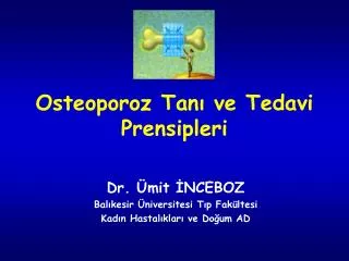 osteoporoz tan ve tedavi prensipleri