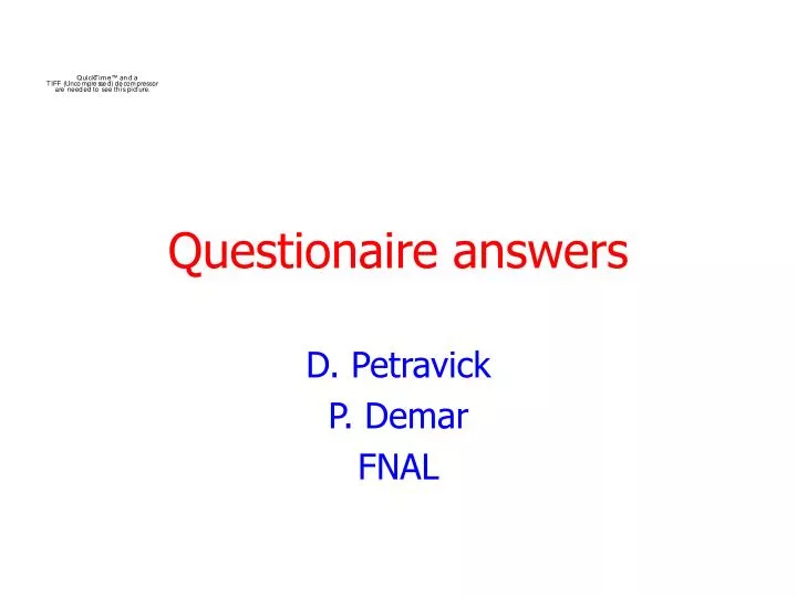 questionaire answers