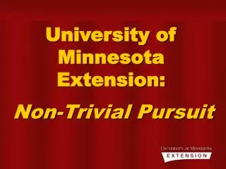 University of Minnesota Extension: