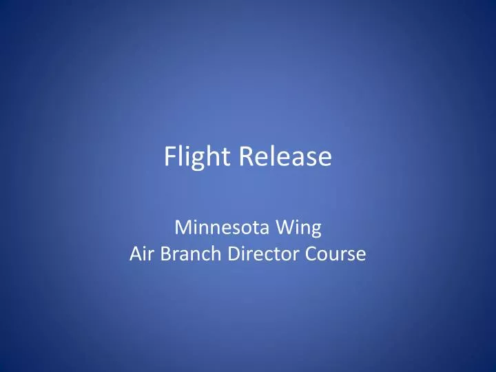 flight release
