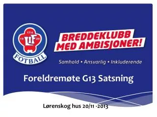foreldrem te g13 satsning