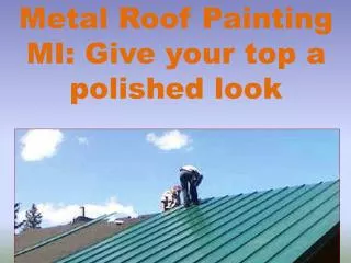 Metal Roof Painting MI: Give your top a polished look