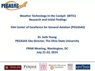 Weather Technology In the Cockpit (WTIC) Research and Initial Findings