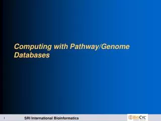 Computing with Pathway/Genome Databases