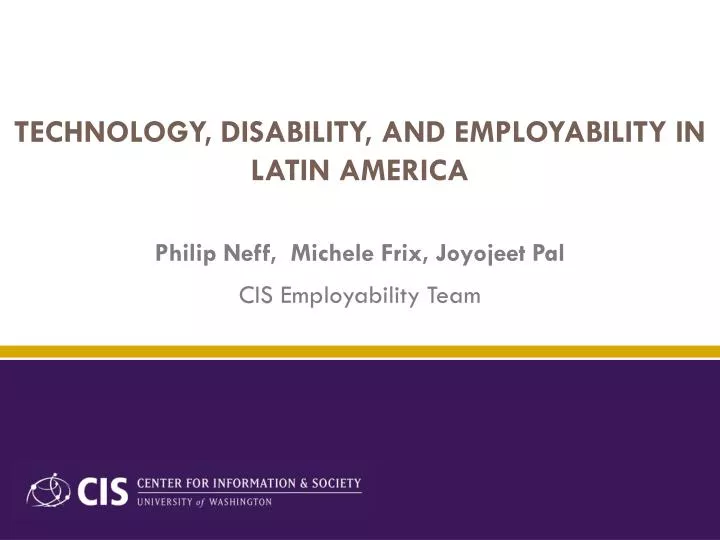technology disability and employability in latin america