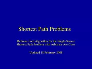 Shortest Path Problems