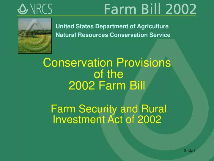 conservation provisions of the 2002 farm bill farm security and rural investment act of 2002