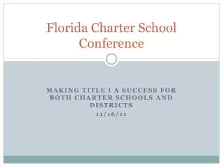 Florida Charter School Conference
