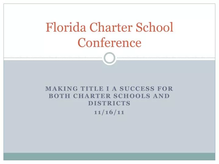 florida charter school conference